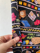 Vintage Nicole Miller Telephone Print Silk Scarf - We Thieves