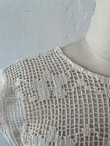 Vintage 1970s Cotton Crotchet Dress