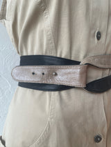 Vintage Utilitarian Beige Cotton Mermaid Hem Dress L - We Thieves