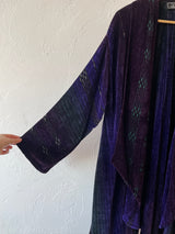 Vintage Cynthia Krause Weavers Jewel-Toned Chenille Long Cardigan Sweater M/L - We Thieves