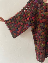 Vintage Thai Silk Yoyo Quilt Top L - We Thieves