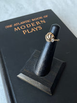 Vintage 14k Gold Ring with Pavé Diamond Size 4 - We Thieves