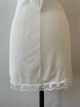 Vintage 80s Union Made White Bustier Slip Dress with Lace Trim XS/S - We Thieves