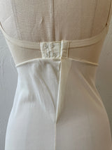 Vintage 80s Union Made White Bustier Slip Dress with Lace Trim XS/S - We Thieves