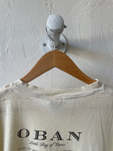 Vintage Oban Whiskey Long-Sleeve Cream Thrashed T-Shirt L/XL