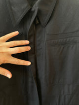 Vintage Calvin Klein Dark Navy Wool Zippered Blazer Jacket XS/S - We Thieves