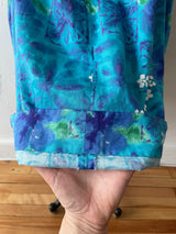 Vintage 60s Hawaiian Kalama Sportswear Blue/Green Fit+Flare Dress S/M - We Thieves