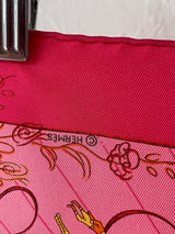 Vintage Hermes Fuschia Pink Effluves Silk Scarf - We Thieves