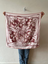 Vintage Hermes Pink & Mauve Brides Rebelles Silk Scarf - We Thieves