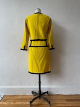 Vintage Ungaro Yellow & Black Pencil Skirt M (AS IS) - We Thieves