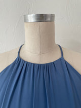 Vintage Milly Periwinkle Blue Silk Tiered Dress with Wire Hem S/M - We Thieves