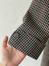 Vintage Brooks Brothers Houndstooth Wool Winter Coat M/L - We Thieves