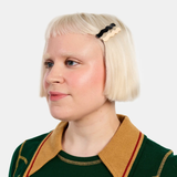 Black and Cream Wavy Hair Slides - We Thieves