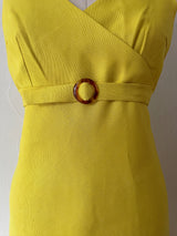 Vintage 1960s Miss DR Bright Yellow Dress with Belt S/M - We Thieves