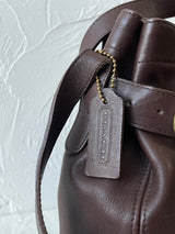 Vintage Coach Brown Leather Belted Soho Crossbody Bag