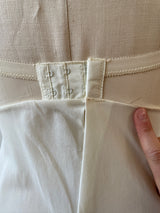 Vintage 80s Union Made White Bustier Slip Dress with Lace Trim XS/S - We Thieves