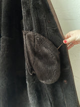 Vintage 80s Werner Christ German Leather Suede & Fox Fur Winter Coat M - We Thieves