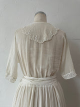 Vintage Edwardian White Midi Dress Medium 29" - We Thieves