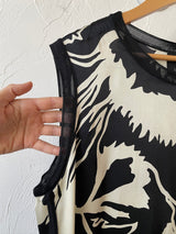 Rag & Bone x Liberty Sleeveless Black & White Printed Top M - We Thieves