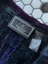 Vintage Cynthia Krause Weavers Jewel-Toned Chenille Long Cardigan Sweater M/L - We Thieves