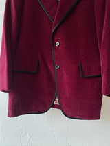 Vintage Reuben's Bespoke Maroon Velvet Blazer M/L