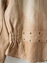 Vintage Hudson Clay Brown/Beige Leather Jacket M - We Thieves