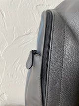 Vintage Varsity Striped Coach Backpack Grey Leather - We Thieves