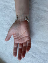 Vintage Navajo Artisan Signed Sterling Silver Cuff - We Thieves