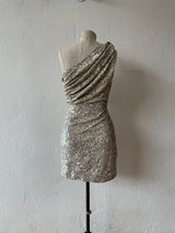 Vintage Y2K All Saints Sequin One-Shoulder Mini Dress XXS - We Thieves