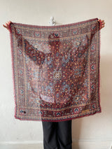 Vintage Ralph Lauren Maroon Tapestry Inspired Woven Scarf - We Thieves