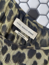 Vintage Isabel Marant Étoile Green Cheetah Print Drop Waist Dress L/XL - We Thieves