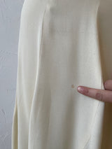 Vintage 60s/70s Cream Maxi Dress with Handkerchief Hem and Butterfly Sleeves XS - We Thieves