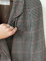 Vintage Brooks Brothers Houndstooth Wool Winter Coat M/L - We Thieves