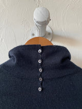 Vintage Loro Piana Navy Cashmere Turtleneck Sweater Size IT 46 - We Thieves
