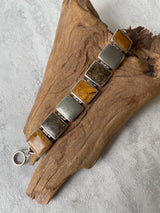 Vintage Artist Signed Multi-Stone Sterling Silver Bracelet - We Thieves