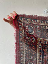 Vintage Ralph Lauren Maroon Tapestry Inspired Woven Scarf - We Thieves