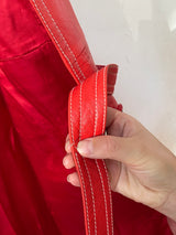 Vintage 1970s Leda Spain Red Leather Trench S - We Thieves