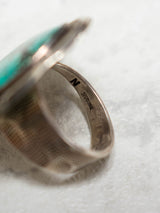 Vintage Antique Navajo Sterling Silver + Organic Turquoise Ring Size 10 - We Thieves