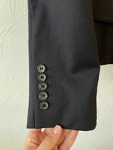 Vintage Calvin Klein Dark Navy Wool Zippered Blazer Jacket XS/S - We Thieves