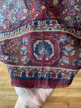 Vintage Ralph Lauren Maroon Tapestry Inspired Woven Scarf - We Thieves