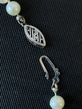 Vintage 16" 14k White Gold 5mm Pearl Necklace