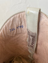 Vintage White Ostrich Leather Cowboy Boots with Lace-Up Detail M6.5/W8 - We Thieves