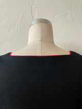 Vintage 70s Damina Black Paisley Lace-Up Bodice Boho Dress S - We Thieves