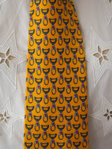 Vintage Gucci Yellow Silk Horsebit Neck Tie - We Thieves