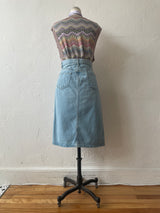 Vintage 90s GAP Lightwash Denim Pencil Skirt L - We Thieves