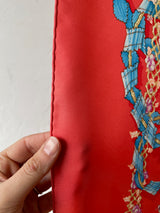 Vintage Hermes Le Sacre du Printemps Scarlet Silk Scarf - We Thieves