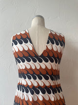 Vintage Marni Brown Black & White Wave Pattern Bow Dress S/M - We Thieves