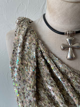 Vintage Y2K All Saints Sequin One-Shoulder Mini Dress XXS - We Thieves