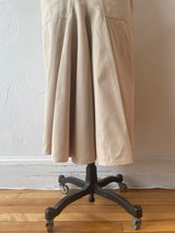 Vintage Utilitarian Beige Cotton Mermaid Hem Dress L - We Thieves