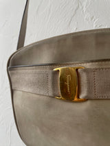 Vintage Salvatore Ferragamo Handbag Ecru Grosgrain Shoulder Bag - We Thieves